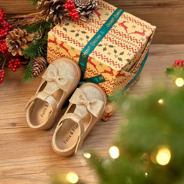 Felix &amp; Flora Toddler Little Girl Mary Jane Dress Shoes - Ballet Flats for Girl Party School Shoes