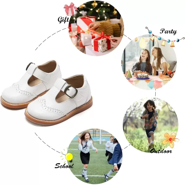 Felix &amp; Flora Toddler Little Girl Mary Jane Dress Shoes - Ballet Flats for Girl Party School Shoes