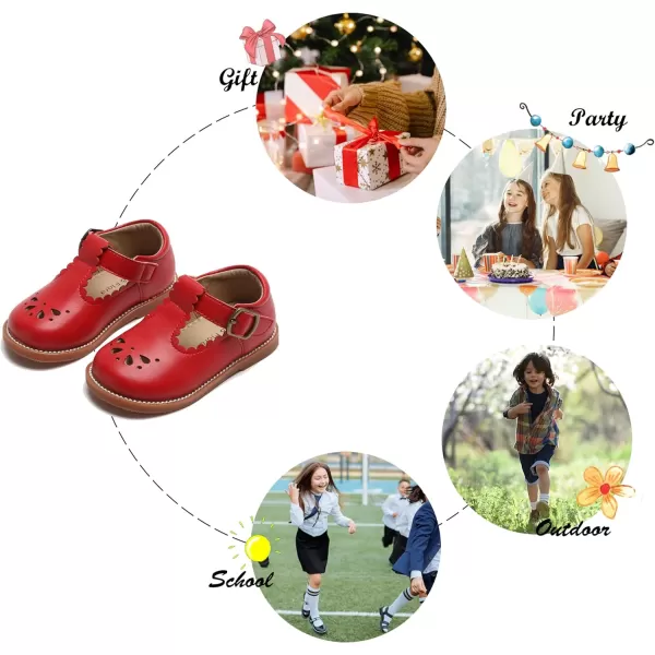 Felix &amp; Flora Toddler Little Girl Mary Jane Dress Shoes - Ballet Flats for Girl Party School Shoes