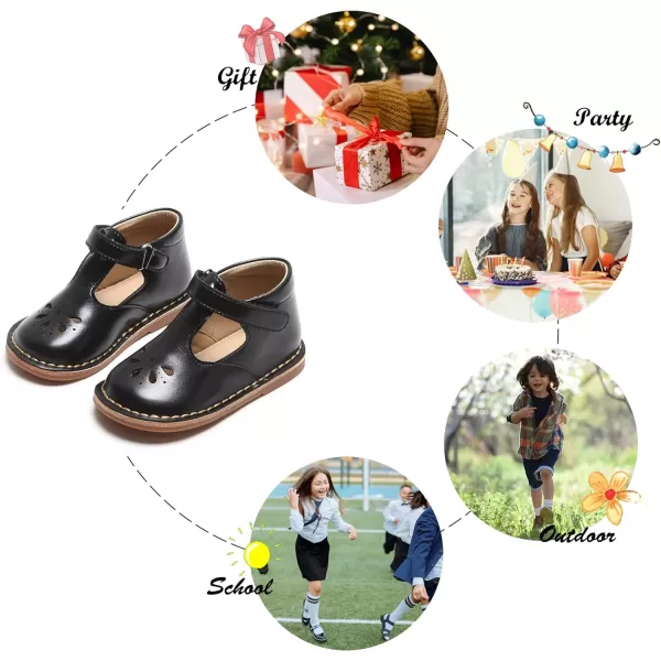 Felix &amp; Flora Toddler Little Girl Mary Jane Dress Shoes - Ballet Flats for Girl Party School Shoes