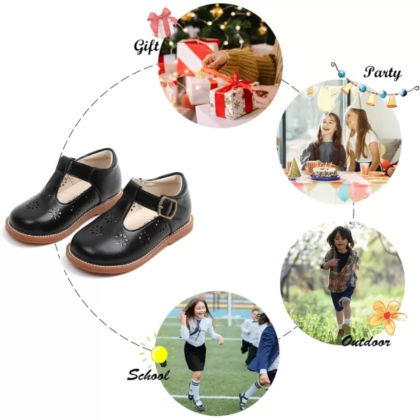 Felix &amp; Flora Toddler Little Girl Mary Jane Dress Shoes - Ballet Flats for Girl Party School Shoes