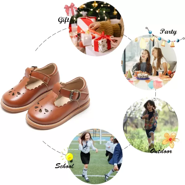 Felix &amp; Flora Toddler Little Girl Mary Jane Dress Shoes - Ballet Flats for Girl Party School Shoes