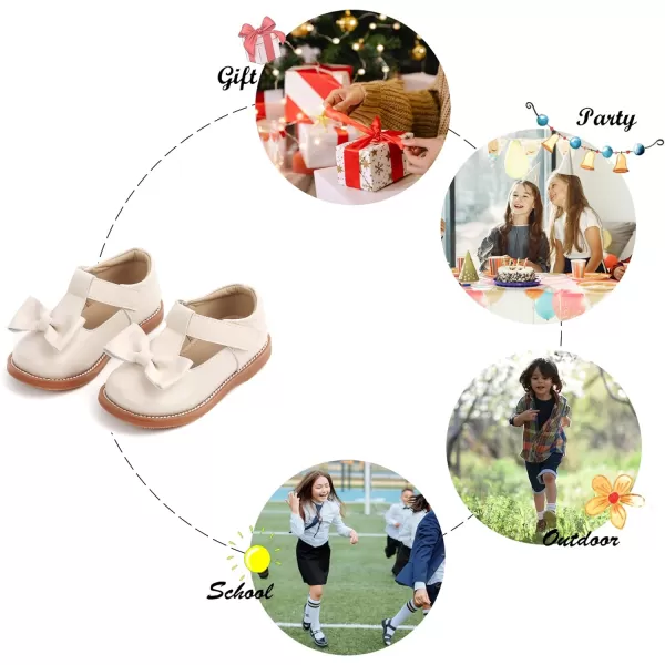 Felix &amp; Flora Toddler Little Girl Mary Jane Dress Shoes - Ballet Flats for Girl Party School Shoes