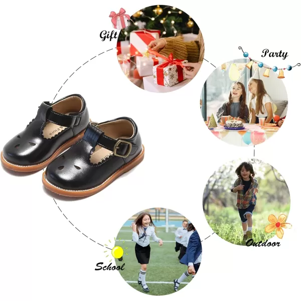 Felix &amp; Flora Toddler Little Girl Mary Jane Dress Shoes - Ballet Flats for Girl Party School Shoes