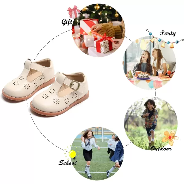 Felix &amp; Flora Toddler Little Girl Mary Jane Dress Shoes - Ballet Flats for Girl Party School Shoes