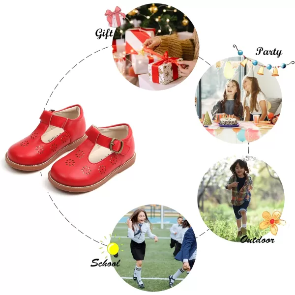 Felix &amp; Flora Toddler Little Girl Mary Jane Dress Shoes - Ballet Flats for Girl Party School Shoes