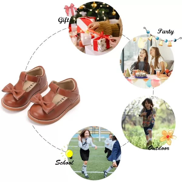 Felix &amp; Flora Toddler Little Girl Mary Jane Dress Shoes - Ballet Flats for Girl Party School Shoes