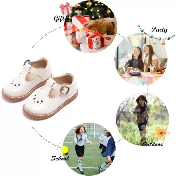Felix &amp; Flora Toddler Little Girl Mary Jane Dress Shoes - Ballet Flats for Girl Party School Shoes