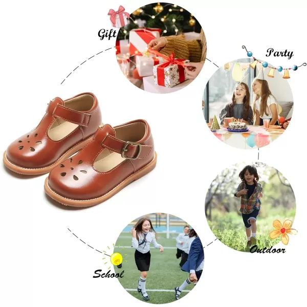 Felix &amp; Flora Toddler Little Girl Mary Jane Dress Shoes - Ballet Flats for Girl Party School Shoes
