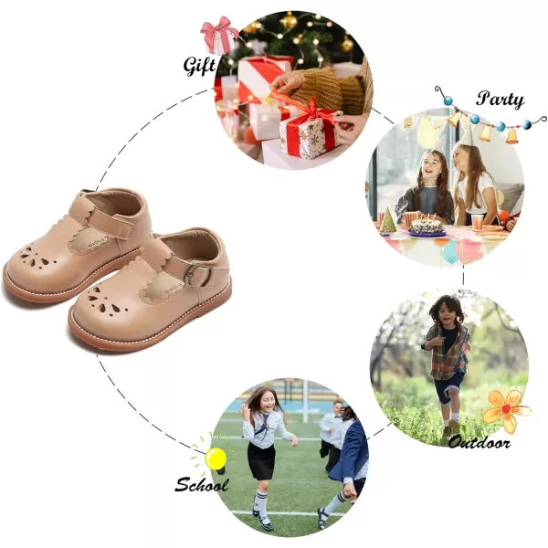 Felix &amp; Flora Toddler Little Girl Mary Jane Dress Shoes - Ballet Flats for Girl Party School Shoes