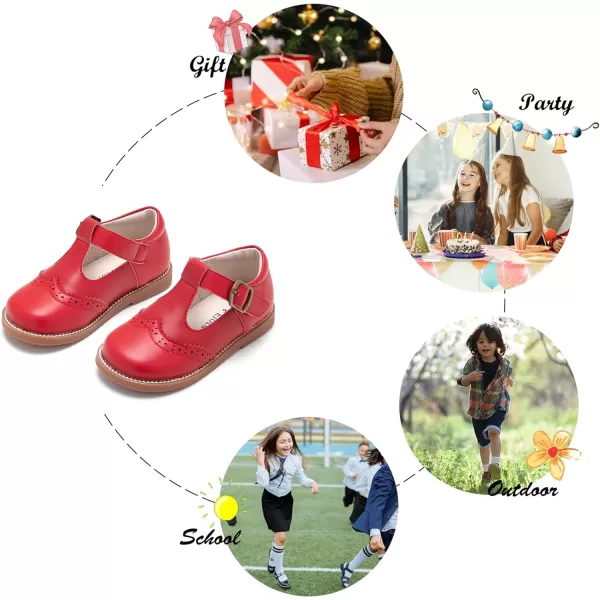 Felix &amp; Flora Toddler Little Girl Mary Jane Dress Shoes - Ballet Flats for Girl Party School Shoes