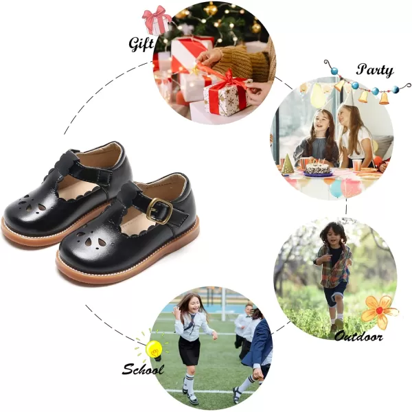 Felix &amp; Flora Toddler Little Girl Mary Jane Dress Shoes - Ballet Flats for Girl Party School Shoes