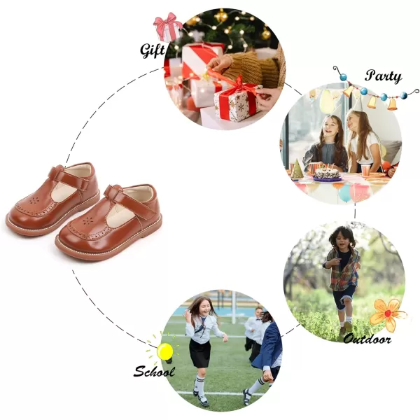 Felix &amp; Flora Toddler Little Girl Mary Jane Dress Shoes - Ballet Flats for Girl Party School Shoes