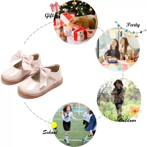 Felix &amp; Flora Toddler Little Girl Mary Jane Dress Shoes - Ballet Flats for Girl Party School Shoes