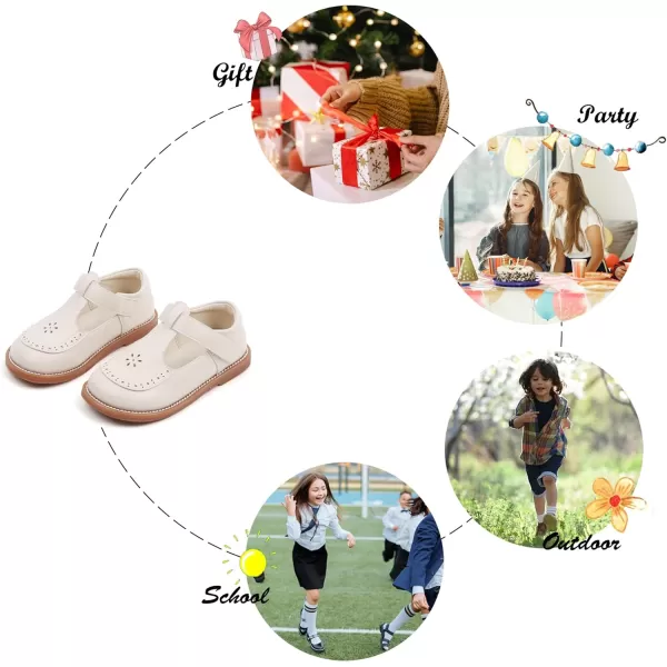 Felix &amp; Flora Toddler Little Girl Mary Jane Dress Shoes - Ballet Flats for Girl Party School Shoes