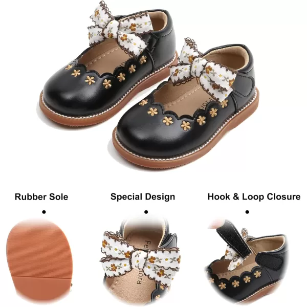 Felix &amp; Flora Toddler Little Girl Mary Jane Dress Shoes - Ballet Flats for Girl Party School Shoes