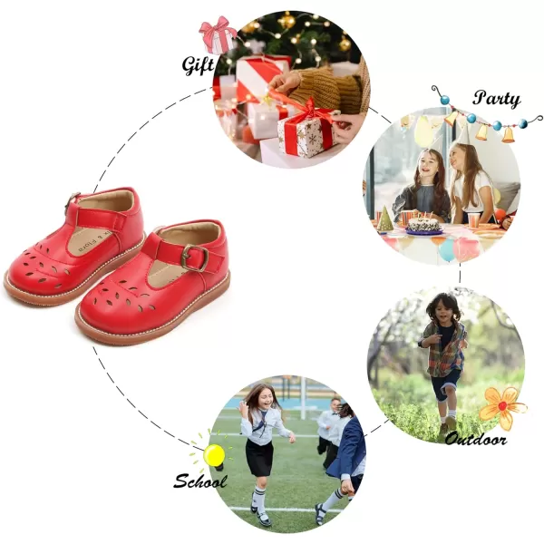 Felix &amp; Flora Toddler Little Girl Mary Jane Dress Shoes - Ballet Flats for Girl Party School Shoes