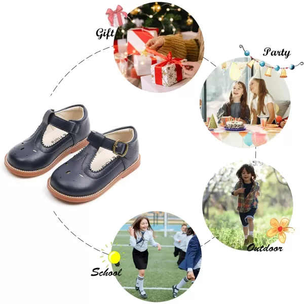 Felix &amp; Flora Toddler Little Girl Mary Jane Dress Shoes - Ballet Flats for Girl Party School Shoes