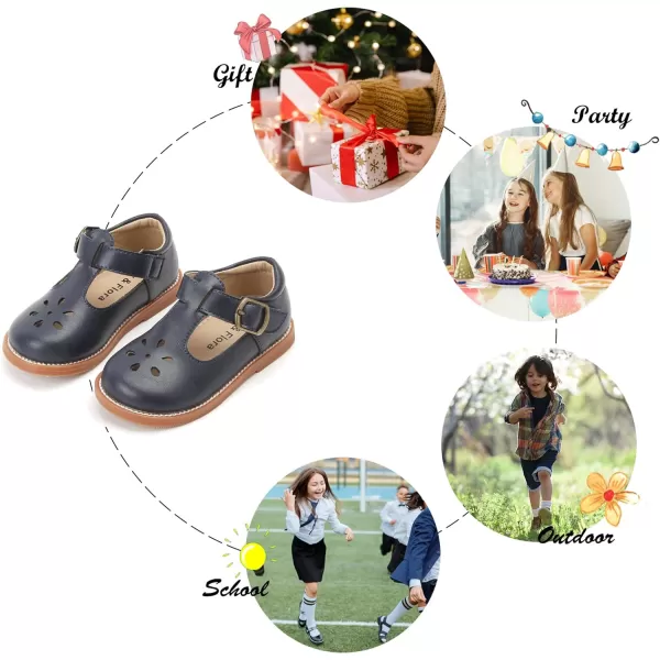 Felix &amp; Flora Toddler Little Girl Mary Jane Dress Shoes - Ballet Flats for Girl Party School Shoes