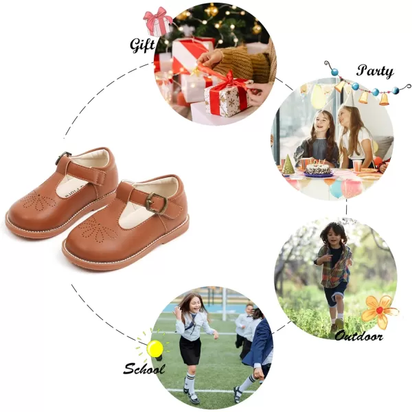Felix &amp; Flora Toddler Little Girl Mary Jane Dress Shoes - Ballet Flats for Girl Party School Shoes
