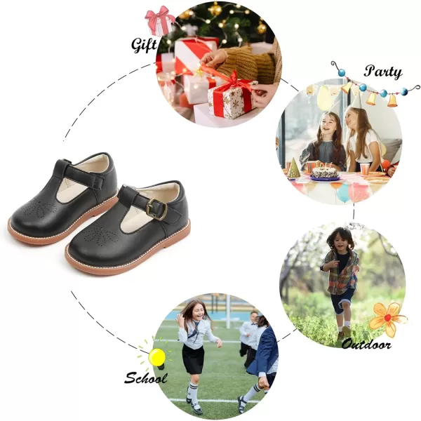 Felix &amp; Flora Toddler Little Girl Mary Jane Dress Shoes - Ballet Flats for Girl Party School Shoes