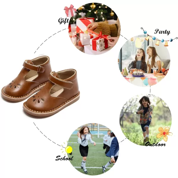 Felix &amp; Flora Toddler Little Girl Mary Jane Dress Shoes - Ballet Flats for Girl Party School Shoes