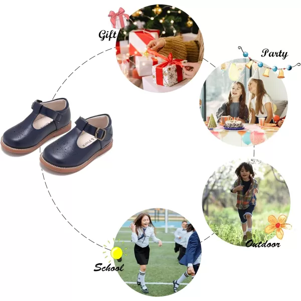 Felix &amp; Flora Toddler Little Girl Mary Jane Dress Shoes - Ballet Flats for Girl Party School Shoes