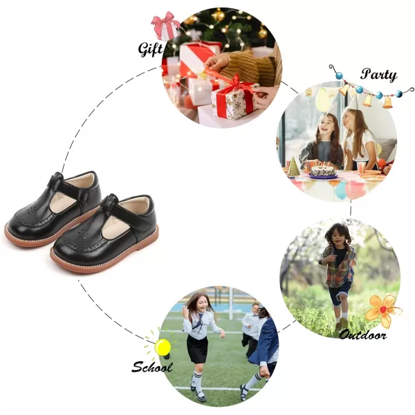 Felix &amp; Flora Toddler Little Girl Mary Jane Dress Shoes - Ballet Flats for Girl Party School Shoes