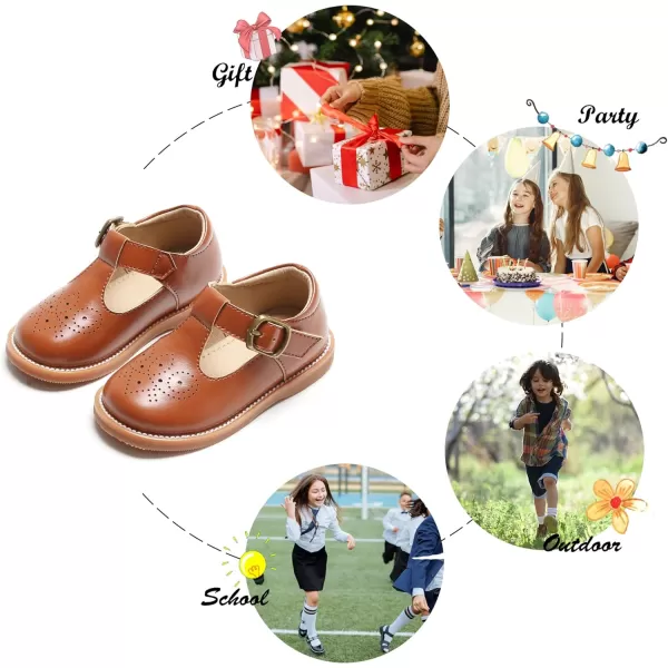 Felix &amp; Flora Toddler Little Girl Mary Jane Dress Shoes - Ballet Flats for Girl Party School Shoes