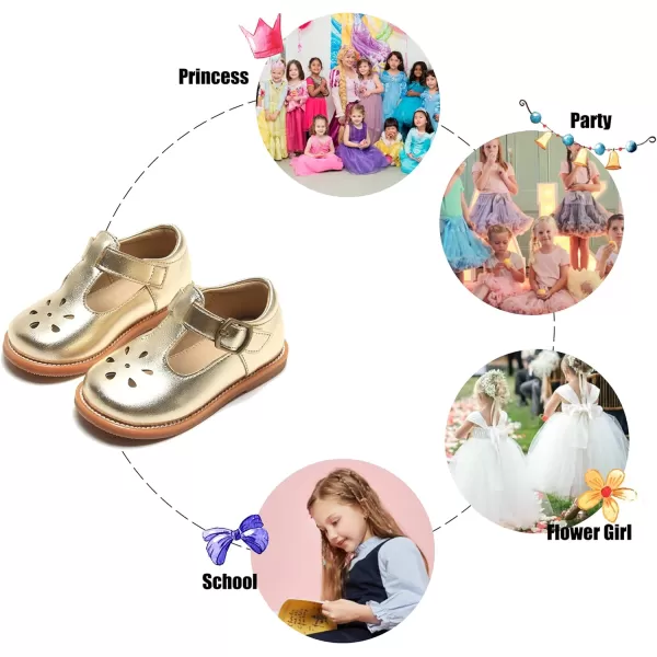 Felix &amp; Flora Toddler Little Girl Mary Jane Dress Shoes - Ballet Flats for Girl Party School Shoes