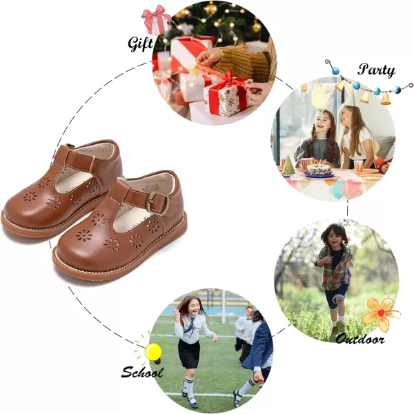 Felix &amp; Flora Toddler Little Girl Mary Jane Dress Shoes - Ballet Flats for Girl Party School Shoes