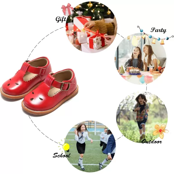 Felix &amp; Flora Toddler Little Girl Mary Jane Dress Shoes - Ballet Flats for Girl Party School Shoes