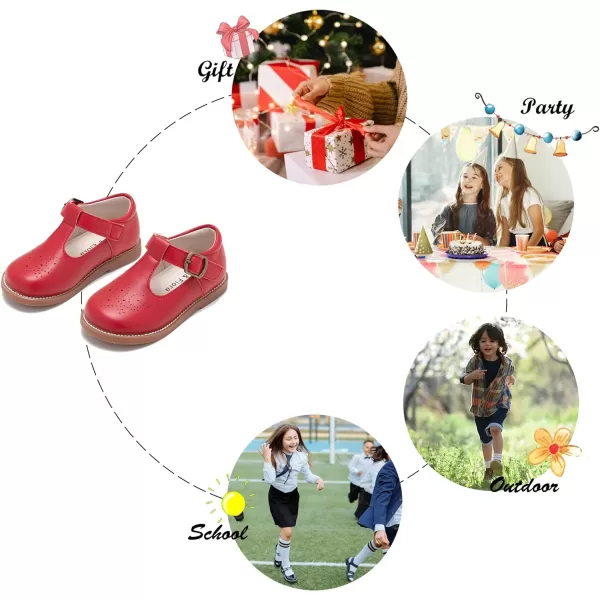 Felix &amp; Flora Toddler Little Girl Mary Jane Dress Shoes - Ballet Flats for Girl Party School Shoes