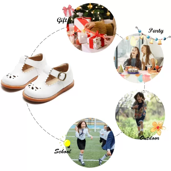 Felix &amp; Flora Toddler Little Girl Mary Jane Dress Shoes - Ballet Flats for Girl Party School Shoes