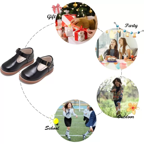 Felix &amp; Flora Toddler Little Girl Mary Jane Dress Shoes - Ballet Flats for Girl Party School Shoes