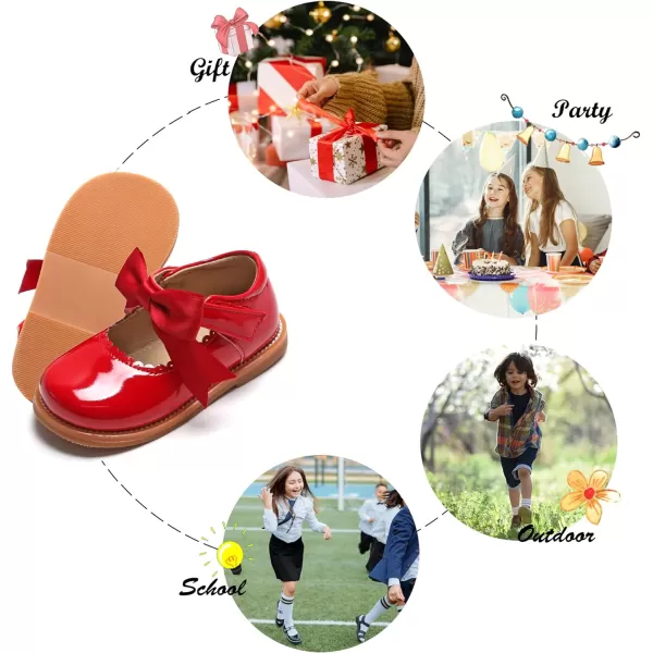 Felix &amp; Flora Toddler Little Girl Mary Jane Dress Shoes - Ballet Flats for Girl Party School Shoes