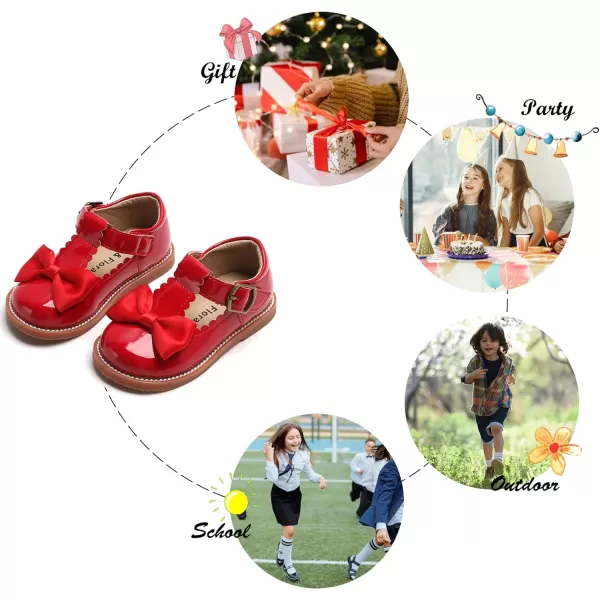 Felix &amp; Flora Toddler Little Girl Mary Jane Dress Shoes - Ballet Flats for Girl Party School Shoes