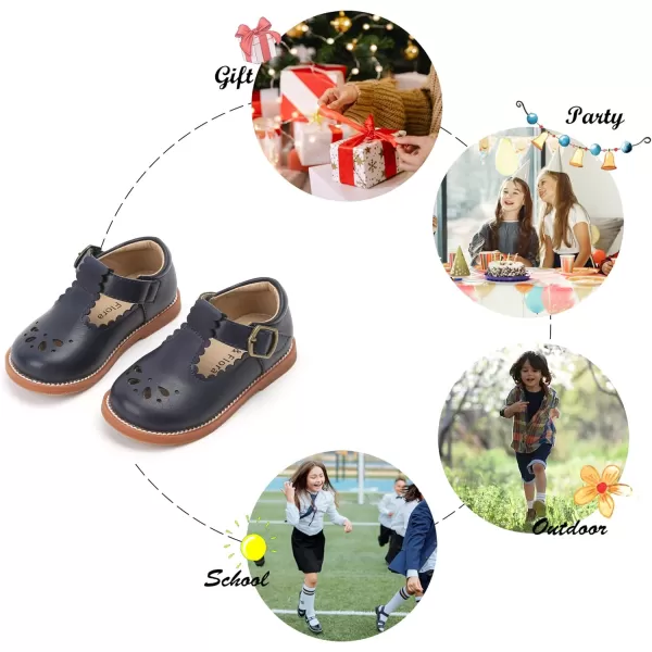 Felix &amp; Flora Toddler Little Girl Mary Jane Dress Shoes - Ballet Flats for Girl Party School Shoes