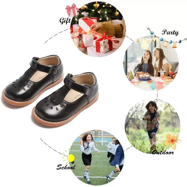 Felix &amp; Flora Toddler Little Girl Mary Jane Dress Shoes - Ballet Flats for Girl Party School Shoes