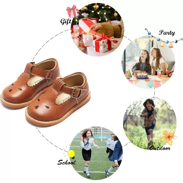 Felix &amp; Flora Toddler Little Girl Mary Jane Dress Shoes - Ballet Flats for Girl Party School Shoes