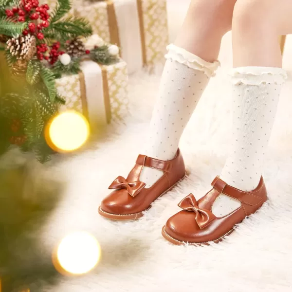 Felix &amp; Flora Toddler Little Girl Mary Jane Dress Shoes - Ballet Flats for Girl Party School Shoes