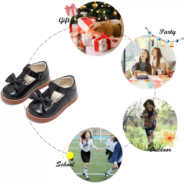 Felix &amp; Flora Toddler Little Girl Mary Jane Dress Shoes - Ballet Flats for Girl Party School Shoes
