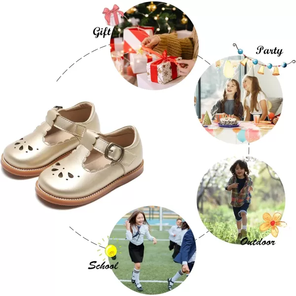 Felix &amp; Flora Toddler Little Girl Mary Jane Dress Shoes - Ballet Flats for Girl Party School Shoes