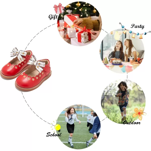 Felix &amp; Flora Toddler Little Girl Mary Jane Dress Shoes - Ballet Flats for Girl Party School Shoes