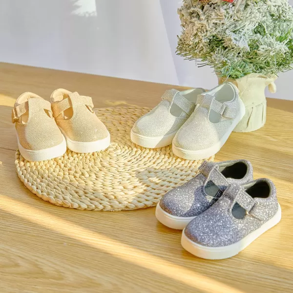Felix &amp; Flora Toddler/Little Kid Girls Running Shoes Sports Sneakers Princess Casual Glitter Shoes.