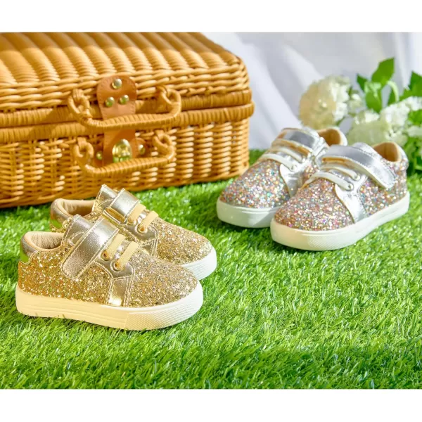 Felix &amp; Flora Toddler/Little Kid Girls Running Shoes Sports Sneakers Princess Casual Glitter Shoes.
