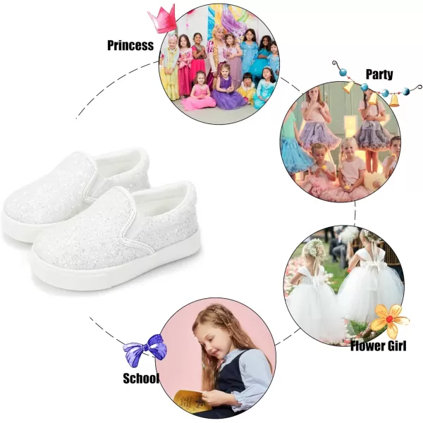 Felix &amp; Flora Toddler/Little Kid Girls Running Shoes Sports Sneakers Princess Casual Glitter Shoes.