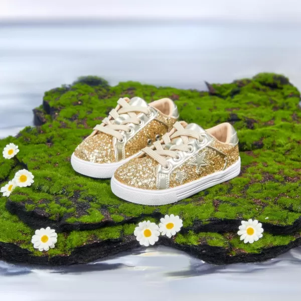 Felix &amp; Flora Toddler/Little Kid Girls Running Shoes Sports Sneakers Princess Casual Glitter Shoes.