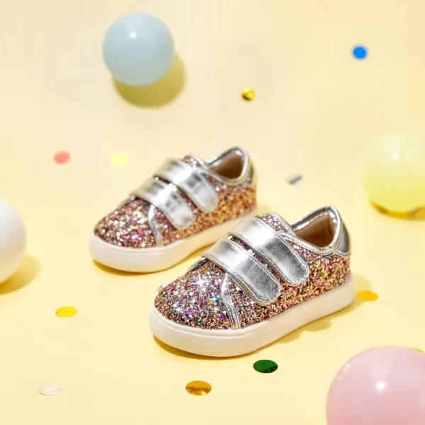 Felix &amp; Flora Toddler/Little Kid Girls Running Shoes Sports Sneakers Princess Casual Glitter Shoes.