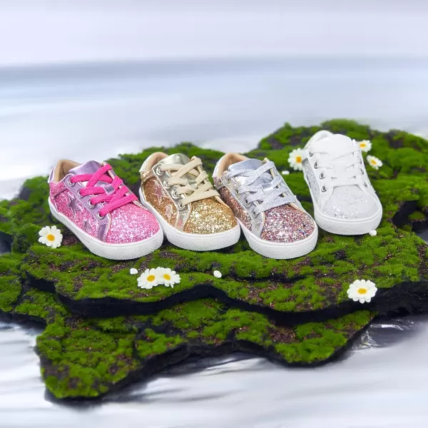 Felix &amp; Flora Toddler/Little Kid Girls Running Shoes Sports Sneakers Princess Casual Glitter Shoes.